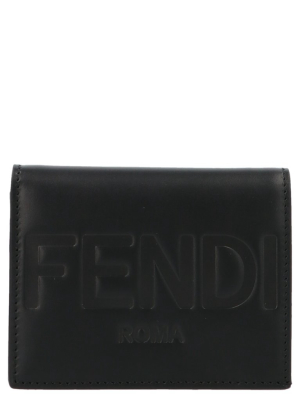 Fendi Logo Embossed Wallet