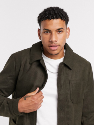 New Look Workwear Jacket In Khaki