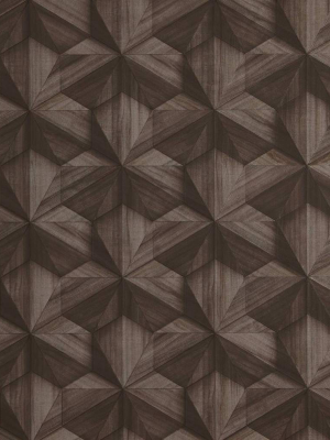 Geo Modern Wallpaper In Dark Brown From The Loft Collection By Burke Decor