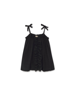 Little Creative Factory Baby Muslin Ruffle Sundress - Black