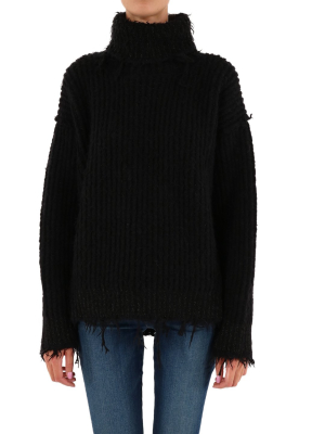 Moncler 1952 Oversized Distressed Knit Jumper