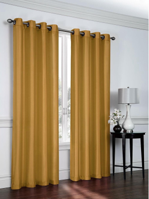 Goodgram 2 Pack: Victoria Classics Faux Silk 84 In. L Grommet Curtains