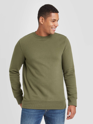 Men's Regular Fit Fleece Pullover Sweatshirt - Goodfellow & Co™ Green