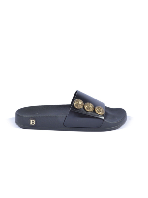 Balmain Symi Button Detail Slides