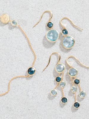 Marco Bicego® Jaipur Color Collection 18k Yellow Gold Mixed Blue Topaz Two Strand Earrings
