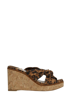 Jimmy Choo Narisa 90 Leopard Print Wedges