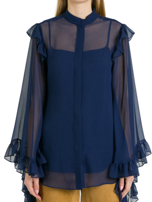 Alberta Ferretti Ruffle Sleeve Blouse