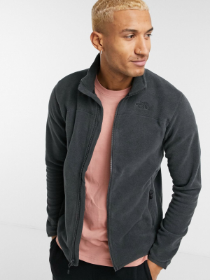 The North Face 100 Glacier Full Zip Fleece In Gray