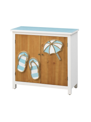 Martha's Coastal 2 Door Cabinet White - Treasure Trove Accents