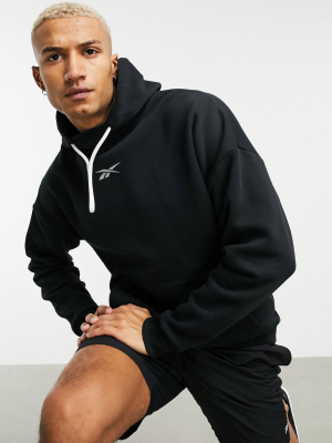 Reebok Training Fleece Hoodie In Black