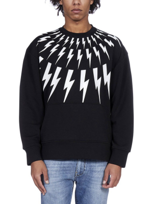 Neil Barrett Thunderbolt Print Sweatshirt