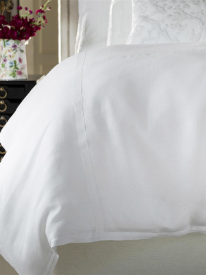 Bloom Double Flange Duvet, White