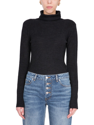 Ganni Turtle-neck Open-back Jumper