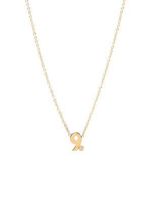 14k Single Number Necklace