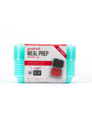 Good Cook Meal Prep Green Containers + Lids - 10ct