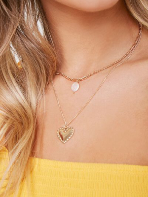 Heart Pendant Layered Necklace