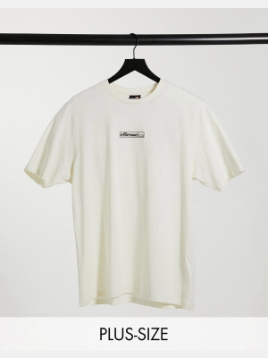 Ellesse Plus Bamboo Logo T-shirt In Off White