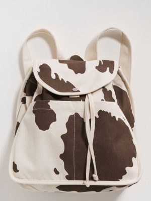 Drawstring Backpack - Brown Cow
