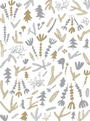 Cle Elum Wallpaper In Cream, Silver, And Gold By Thatcher Studio