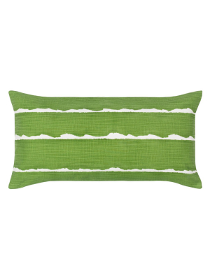 The Green Modern Lines Throw Pillow