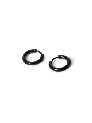 Black Hoop Earrings*