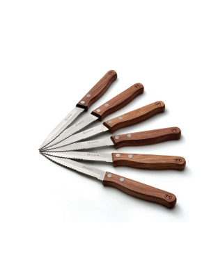 6pc Rosewood Steak Knives Set - Outset