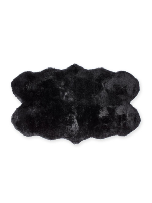 Black Sheepskin - Quad Rug