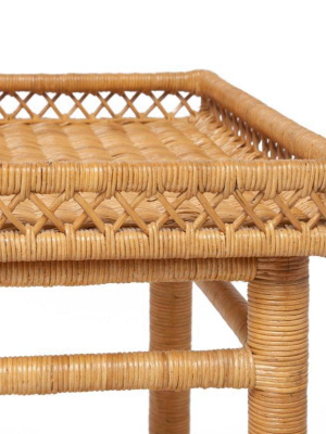 Sarah Single Nightstand Woven Rattan