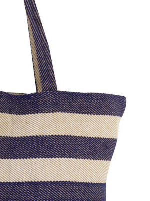 Provence Striped Tote - Indigo + White