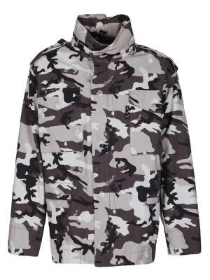 Off-white Camouflage Print Hooded Jacket