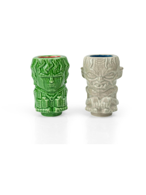 Beeline Creative Geeki Tikis Lord Of The Rings Frodo & Gollum Mini Muglets | 2-ounce Ceramic Mugs