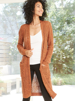 Women's Pointelle Open Cardigan - Knox Rose™