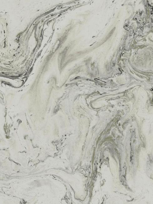 Oil And Marble Wallpaper In Grey And Glint From The Natural Opalescence Collection By Antonina Vella For York Wallcoverings