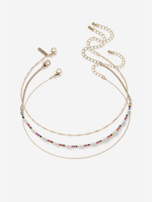 **beaded Multirow Choker