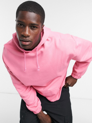 Asos Design Co-ord Oversized Hoodie In Bright Pink