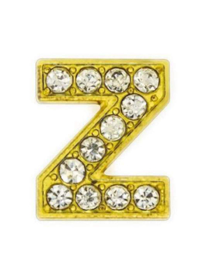 Pave Letter "z" - Gold Charm