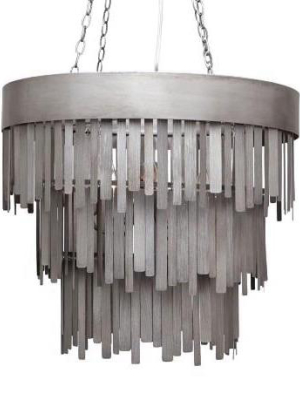 Douglas Chandelier Aged Silver