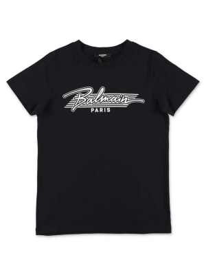 Balmain Kids Logo Printed T-shirt