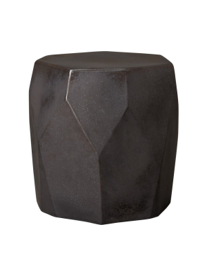 Facet Garden Stool