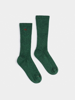 Green Lurex Socks