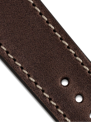 Vintage Leather Strap - Dark Brown - Full Stitch
