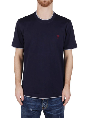 Brunello Cucinelli Logo Embroidered T-shirt