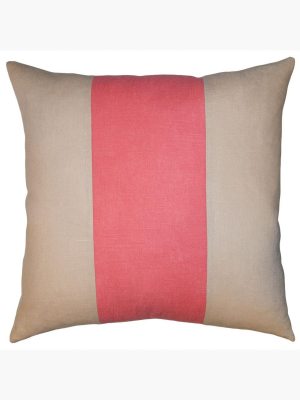 Square Feathers Home Savvy Hue Linen Band Pillow