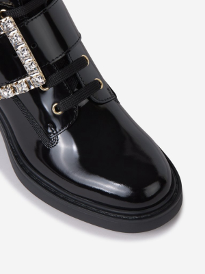 Roger Vivier Viv' Rangers Strass Buckle Ankle Boots