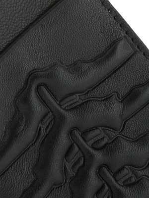 Alexander Mcqueen Embossed Rib Cage Cardholder