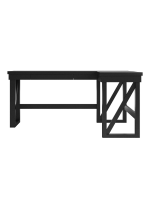 Liberty Lift Top L Desk Black - Room & Joy