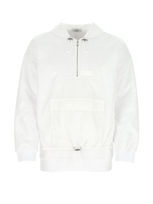 Valentino Vltn Tag Panelled Hoodie