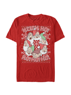 Men's Snow White And The Seven Dwarves Xmas Heigh Ho T-shirt