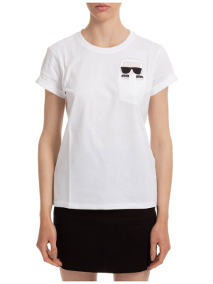 Karl Lagerfeld Front Pocket Graphic Print T-shirt