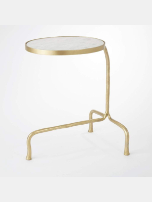 Global Views Cantilever Table Brass